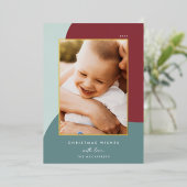 Carte De Vœux En Aluminium Joyeuses nuances | Photo verticale (Debout devant)