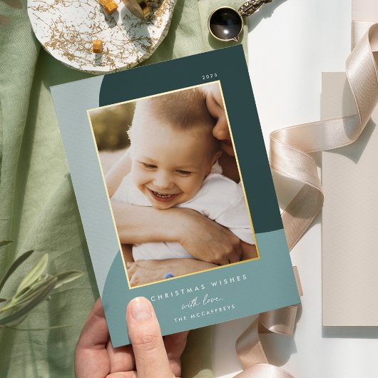 Carte De Vœux En Aluminium Joyeuses nuances | Photo verticale