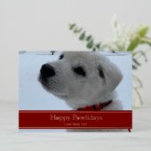 Carte De Vœux En Aluminium Joyeuses Pawlidays (Debout devant)