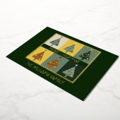 Carte De Vœux En Aluminium Joyeux arbres de Noël sur mesure (Rotation)