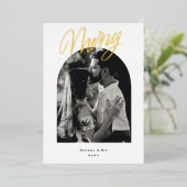 Carte De Vœux En Aluminium Joyeux Arc Moderne (Debout devant)