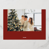 Carte De Vœux En Aluminium Joyeux Bright Bracelet Script Photo Rouge (Verso)