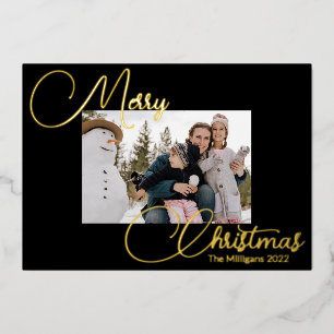 Carte De Vœux En Aluminium Joyeux cadre de blocs de Noël avec huile photo