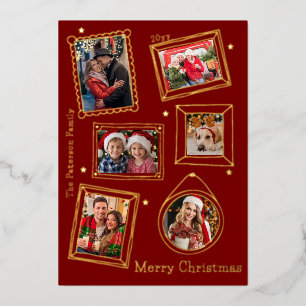 Carte De Vœux En Aluminium Joyeux cadre de canicule de Noël Multi Photo