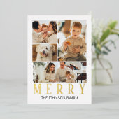 Carte De Vœux En Aluminium Joyeux Collage photo moderne (Debout devant)