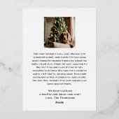 Carte De Vœux En Aluminium Joyeux Elegant Personnalisé Gold Black Photo (Verso)