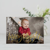 Carte De Vœux En Aluminium Joyeux et brillant (Debout devant)