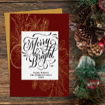 Carte De Vœux En Aluminium Joyeux et brillant épais Citrus Pine Bough Or<br><div class="desc">Joyeuse et brillante Elégante Citrus Pine Arbre Bough Foliage Noël Gold Foil Carte de vacances. Envoyez des salutations de vacances personnalisables et personnalisées à vos amis, vos collègues et votre famille avec ces cartes de style moderne et élégant non photo design festif, minimaliste naturel! Un beau feuillage doré fleuri avec...</div>