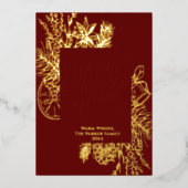 Carte De Vœux En Aluminium Joyeux et brillant épais Citrus Pine Bough Or (Recto)