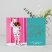 Carte De Vœux En Aluminium Joyeux et brillant photo (Debout devant)