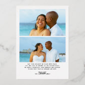 Carte De Vœux En Aluminium Joyeux et mariés Photo Nouveaux mariés Noël (Verso)