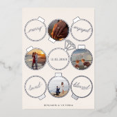 Carte De Vœux En Aluminium Joyeux et objets engagés photos multiples (Recto)