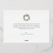 Carte De Vœux En Aluminium joyeux feuillet doré de noël (Verso)