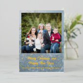 Carte De Vœux En Aluminium Joyeux hiver Famille de Noël Photo (Debout devant)