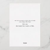 Carte De Vœux En Aluminium Joyeux Jours fériés Script Photo Christmas Gold (Verso)