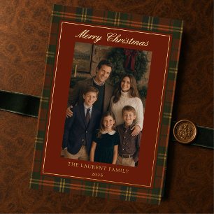 Carte De Vœux En Aluminium Joyeux & Mariés Nouvellement Mariés Noël Carreaux