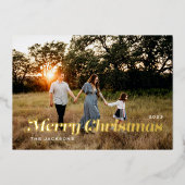 Carte De Vœux En Aluminium Joyeux Noël (Recto)