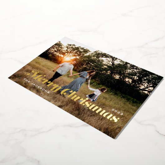 Carte De Vœux En Aluminium Joyeux Noël (Rotation)