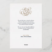 Carte De Vœux En Aluminium Joyeux Noël (Verso)