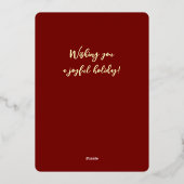 Carte De Vœux En Aluminium joyeux Noël (Verso)