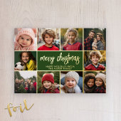 Carte De Vœux En Aluminium Joyeux Noël - 10 Photo - Script moderne Or