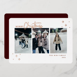 Carte De Vœux En Aluminium Joyeux Noël 3 Photo