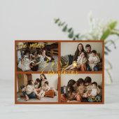 Carte De Vœux En Aluminium Joyeux Noël 4 photo Collage (Debout devant)