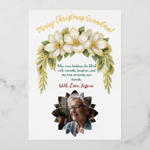 Carte De Vœux En Aluminium Joyeux Noël à la grand-mère la plus Extraordinaire