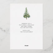 Carte De Vœux En Aluminium Joyeux Noël Aquarelle Arbre Or Huile Boho (Verso)