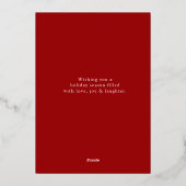 Carte De Vœux En Aluminium Joyeux Noël Arch Gold Foil Photo (Verso)