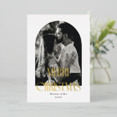 Carte De Vœux En Aluminium Joyeux Noël Arche moderne (Debout devant)