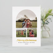 Carte De Vœux En Aluminium Joyeux Noël Arche moderne Multi photo (Debout devant)