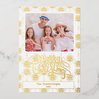 Carte De Vœux En Aluminium Joyeux Noël au palmier tropical