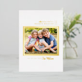 Carte De Vœux En Aluminium JOYEUX NOËL | Avec des cœurs reconnaissants réjoui (Debout devant)