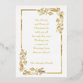 Carte De Vœux En Aluminium Joyeux Noël blanc Photo Bonne année (Verso)