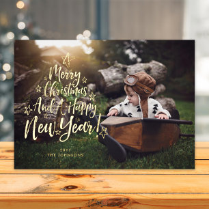 Carte De Vœux En Aluminium Joyeux Noël Bonne année