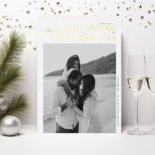 Carte De Vœux En Aluminium Joyeux Noël Bonne Année Famille 4 Photos