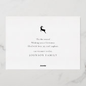 Carte De Vœux En Aluminium Joyeux Noël Campagne Couronne de pin rustique en b (Verso)