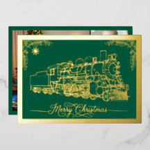 Joyeux Noël Choo-choo train Green Gold