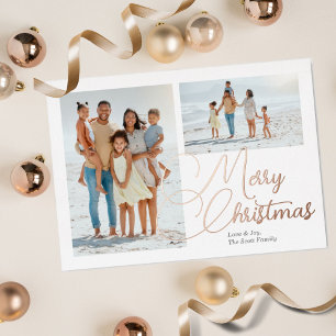 Carte De Vœux En Aluminium Joyeux Noël Classic Foil Photos