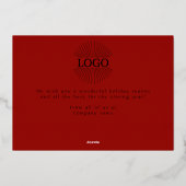 Carte De Vœux En Aluminium Joyeux Noël d'entreprise (Verso)