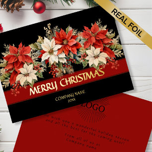 Carte De Vœux En Aluminium Joyeux Noël d'entreprise