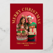 Carte De Vœux En Aluminium Joyeux Noël Élégant Arche photo (Recto)