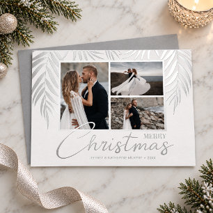 Carte De Vœux En Aluminium Joyeux Noël Élégant Multi Photo