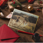 Carte De Vœux En Aluminium Joyeux Noël | Élégante photo de Noël