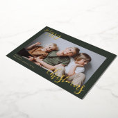 Carte De Vœux En Aluminium Joyeux Noël Enfants Photo (Rotation)