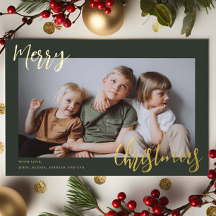 Carte De Vœux En Aluminium Joyeux Noël Enfants Photo
