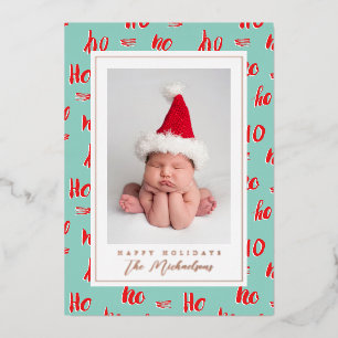 Carte De Vœux En Aluminium JOYEUX NOËL ET BONNE ANNÉE Ajoutez votre photo