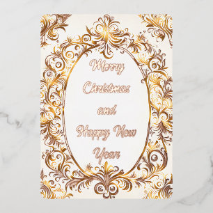 Carte De Vœux En Aluminium joyeux noël et bonne nouvelle année !