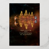 Carte De Vœux En Aluminium Joyeux Noël Forêt Enchantée (Verso)